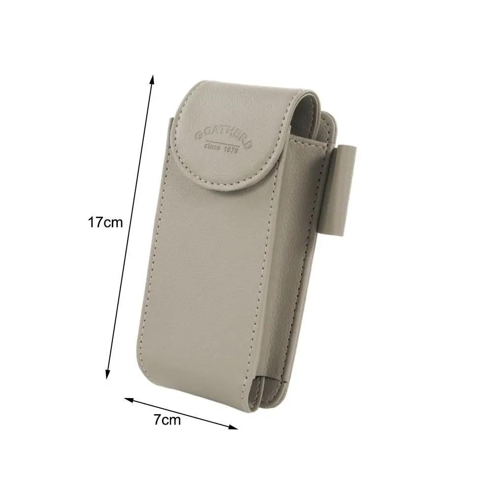 Car Sunglass Holder Car Sun Visor Glasses Case Organizer PU Leather Eyeglasses Storage Box Auto Interior Accessories