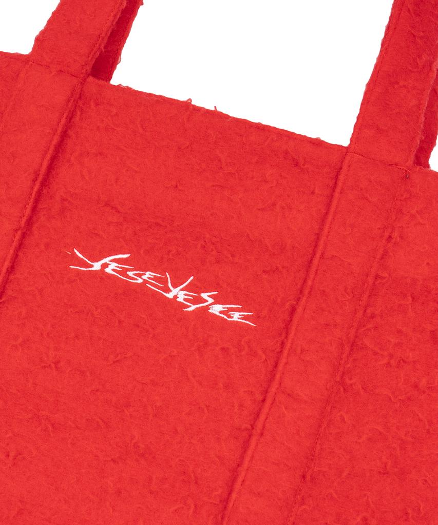 Yeseyesee Y.E.S Sign Logo Tote Bag Red