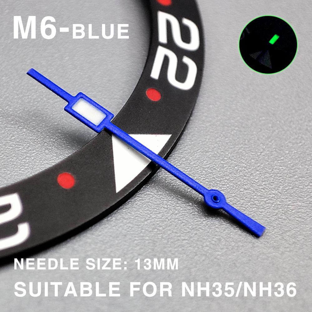 High quality watch pointer green glow suitable for NH35 NH36 movement watch pointer Parts Replacement personalized second hand
