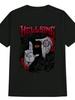 Casual Crew Neck T-shirt with "Hellsing" Graphic Design - Black