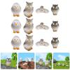 STOBOK Mini Uil 12 stuks Hars Mini Uil Sprookjestuin Mini Dierfiguren voor Moslandschap DIY Terrarium Huisdecoratie Beeldjes, Standbeelden,