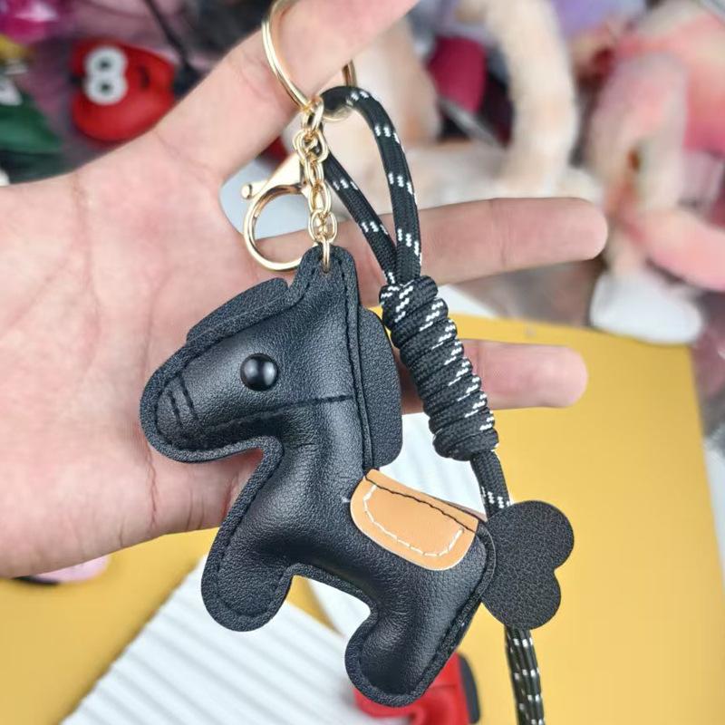 Year of the Horse, leather pony keychain pendant, simulated leather pony pendant, there will be money soon, trendy bag pendant.