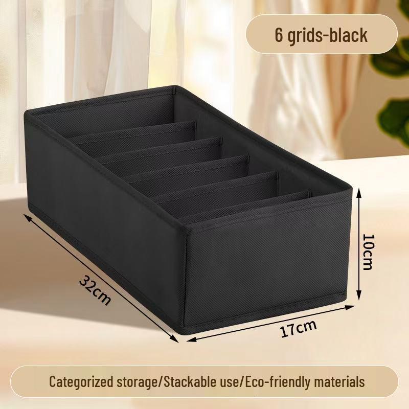 Underwear and Socks Organizer: Home Fabric 4-Piece Lidless Storage Set for Scarves, Socks, and Bras.
