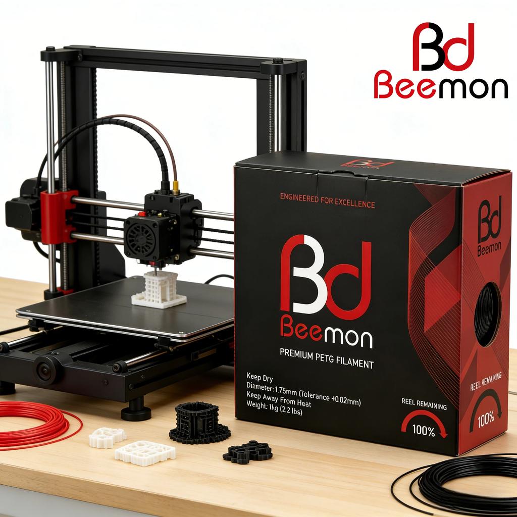 BEEMON Printer Filament 1.75mm, 1kg (2.2lbs), Easy to Print, No Warping, for Beginners & Experienced 3D Printing Enthusiasts