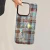 Dopamine Color Block Match Plaid Phone Case For iPhone 16E 16 15 14 13 12 11 Pro Max XS XR X SE2 7 8 Plus Grid Label Matte Cover