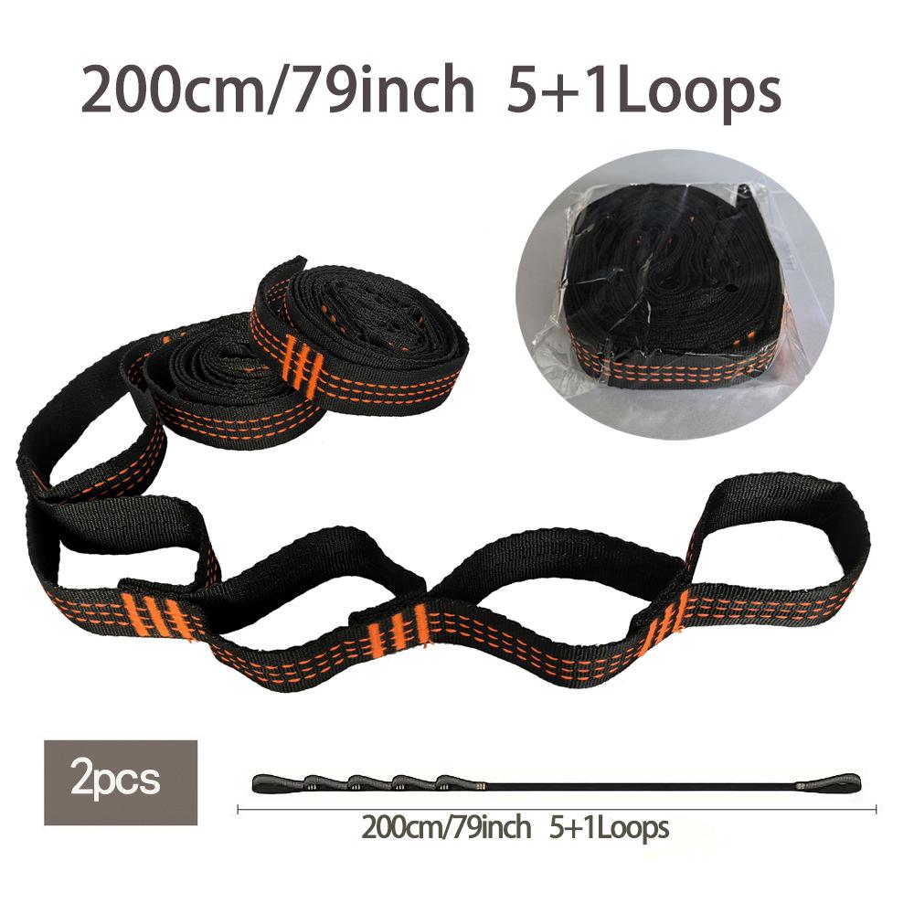 Adjustable High-Strength Polyester Hammock Strap with 5 or 15 Rings and High Load Capacity