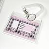 Simple Student Kids Lanyard Card Holder Slim Wallet Boys Pu Id Certificate Bus Door Credit Card Bag for Girls Zipper Coin Purses