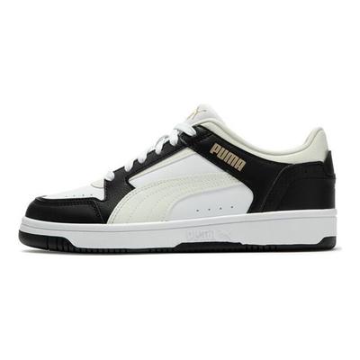 Rebound Joy Cuero Zapatillas Cómodas de Caña Baja Unisex Zapatillas Negro Blanco 380747-25