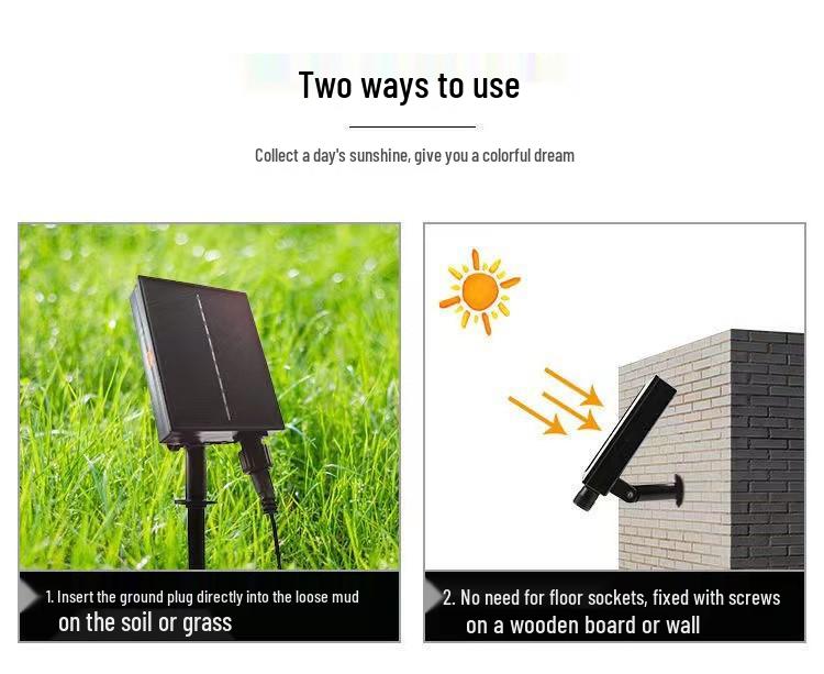 LED Solar Tube String Lights, Outdoor Waterproof Copper Wire, Soft Light Strip for Courtyard Decoration