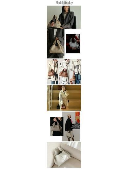 Pol Cloud Genuine Leather Luxury Retro French-Style Dumpling Handbag