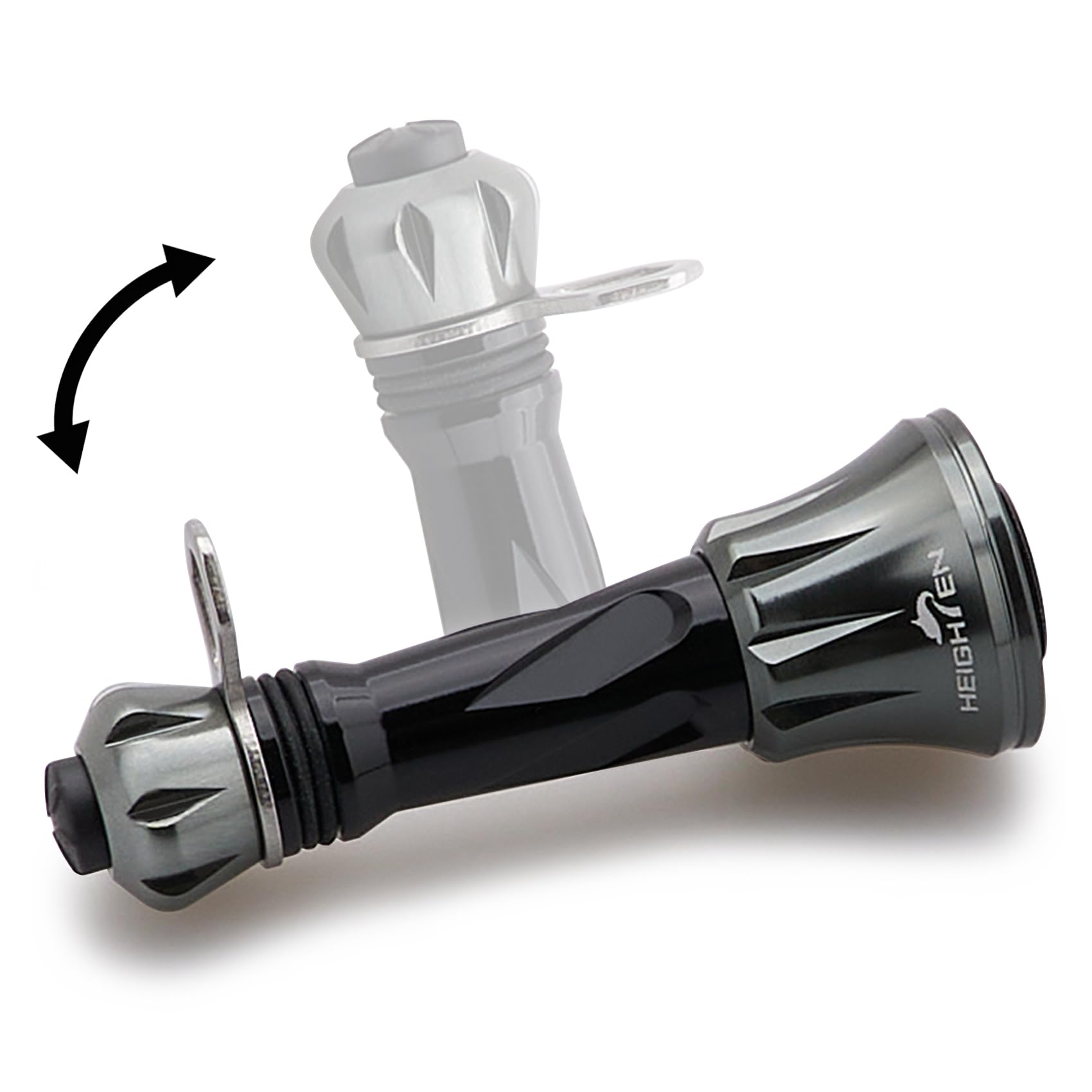 

HEIGHTEN 50мм Складная подставка для катушки Shimano Daiwa Спиннинговая катушка Универсальный светящийся держатель для крючка Стопор лески Темный (Черный и серый) (1019)