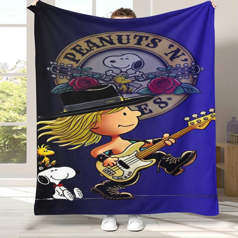 

Cute Snoopy Dog Cartoon Flannel Blanket,Ultra Soft Warm Plush Throw for Home Bedroom Bed Sofa Cover Camping Picnic gift 75x90cm