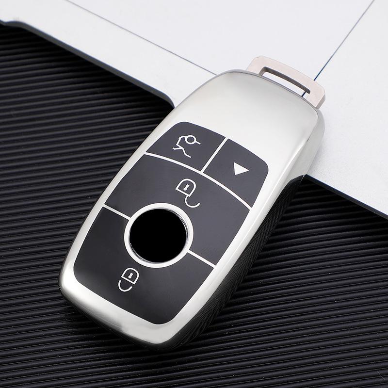 Mercedes-Benz E-Class TPU Key Case Cover for E300l E200l S320 LS450 - Full Protection Soft Rubber Key Bag