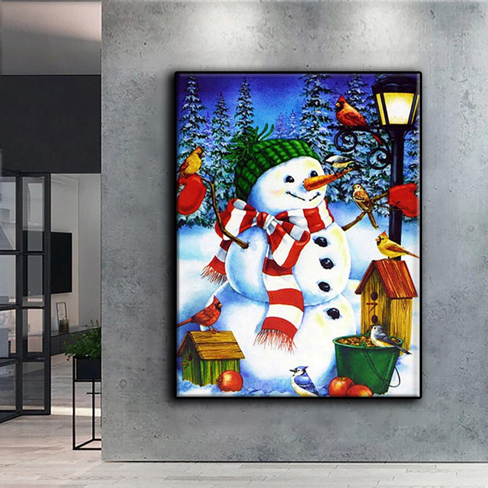 5D diamantová maľba vianočný stromček Santa snehuliak DIY diamantová výšivka drahokamu domáca dekorácia