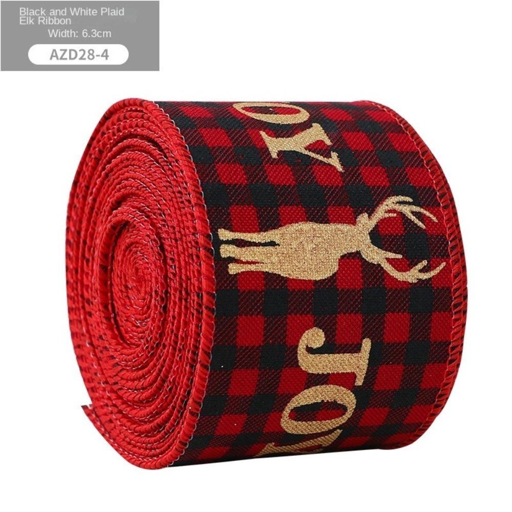 Xmas Gift Christmas Ribbon DIY Burlap Ribbon New Fabric Swirl Ribbon