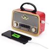 Vintage AM/FM/SW Radio with Light Home Radio Portable Wireless Bluetooth Audio TF Card USB Flash Disk MP3 Player