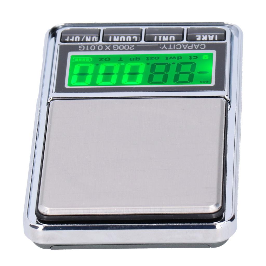 Electronic Jewelry Scale Pocket Digital Carat Scales with Green Backlight LCD Display0.01/200G