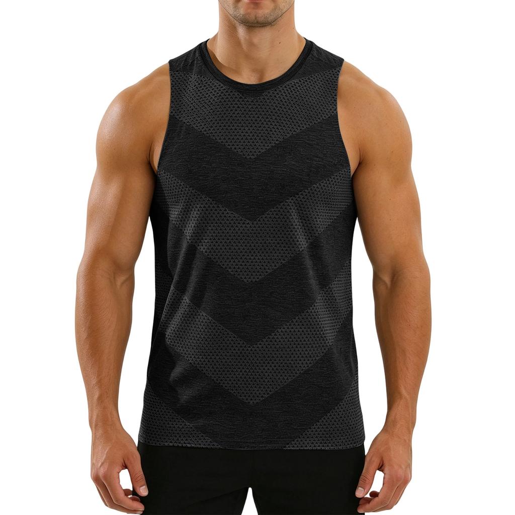 Herren Sport-Ärmelloses Shirt Leichte Atmungsaktive Tanktop für Laufen Basketball Training Fitnessstudio Fitness Workout Sportweste