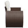 Vidaxl Sofa Ogrodowa Z Poduszkami, 2-Osobowa, Brązowa, Polirattan