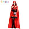 Halloween Holiday Party Red Witch Demon Reaper Cosplay Stage Costume