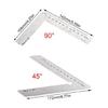 Profession Stainless Steel Angled Finders Ruler Tool Measuring Device Double 45/90 Degree Scale Durability Construction