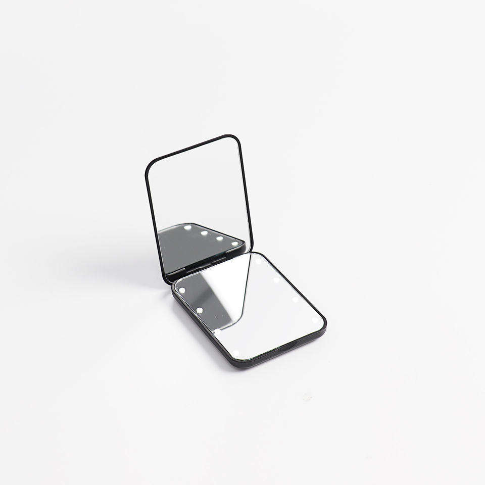 Pocket Mirror 1X/3x Magnified LED Mini Travel Makeup Mirror, Compact Mirror With Lights, Wallet Mirror