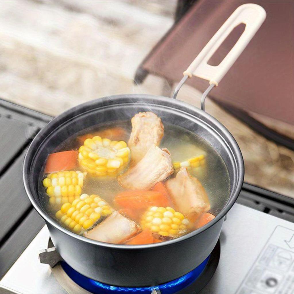 Backpacking Cooking Set Camping Frying Pan Teapot Kitchen Supplies Cookware for Frying Stewing BBQ Outdoor Hiking
