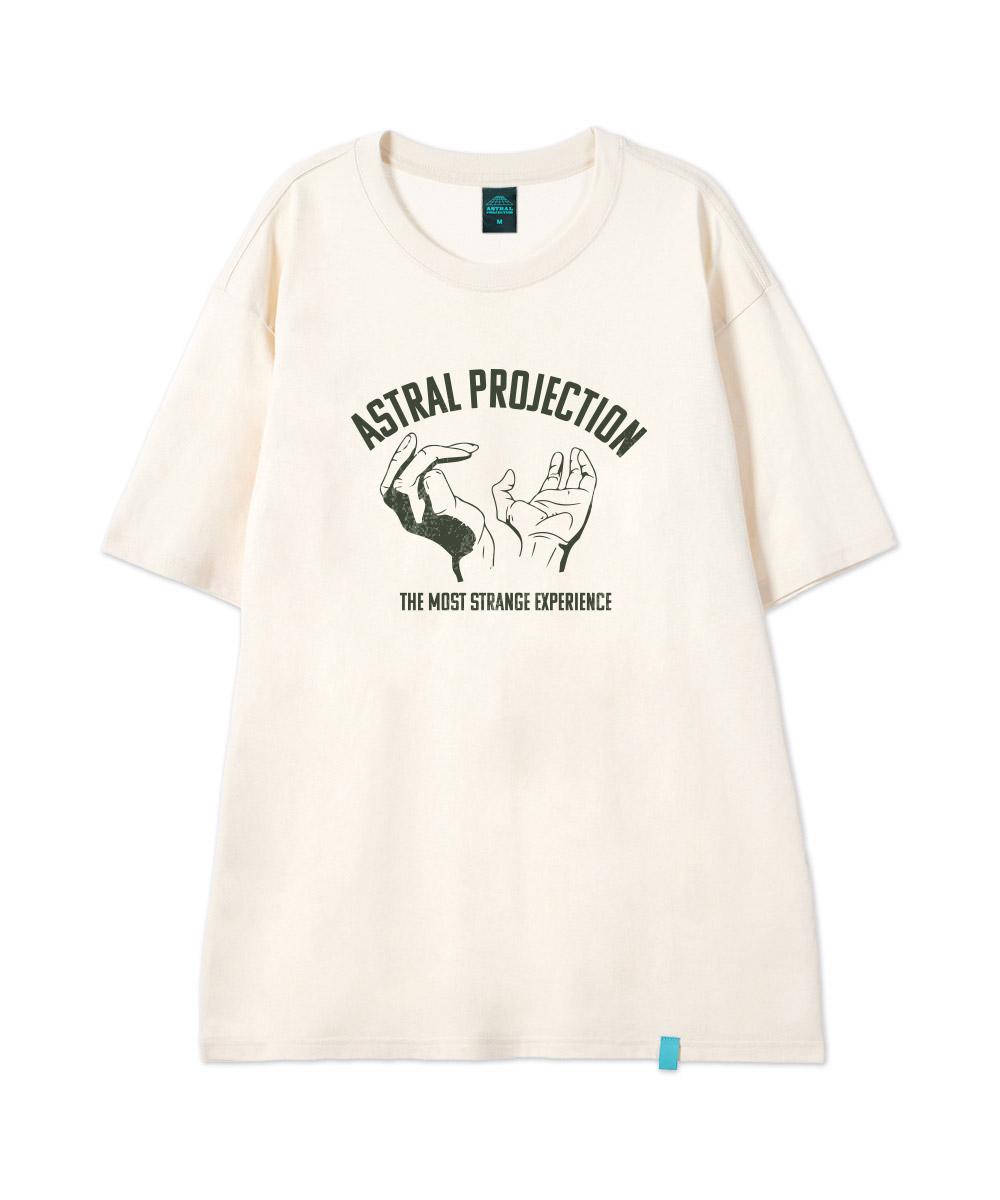 Astral Projection [Astral Hands] Cotton Loose Fit Short Sleeve T-Shirt_Buttermilk Xl
