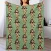 Giraffe and Gnome Throw Blanket Cozy Sofa Blanket for TV Watching Napping