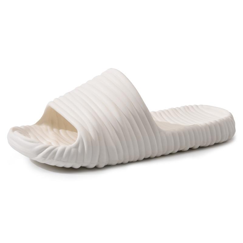 

Slippers men and women couples summer wear fashion casual sandals indoor non-slip versatile flat bottom one-word drag 36-37 білий