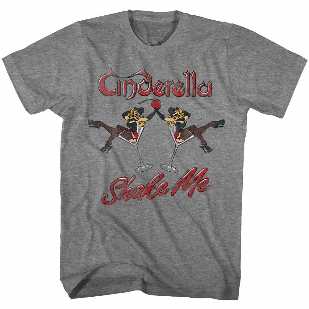 Cinderella Band Martini Glasses Shake Me Adult T Shirt Metal Music Merch 4XL
