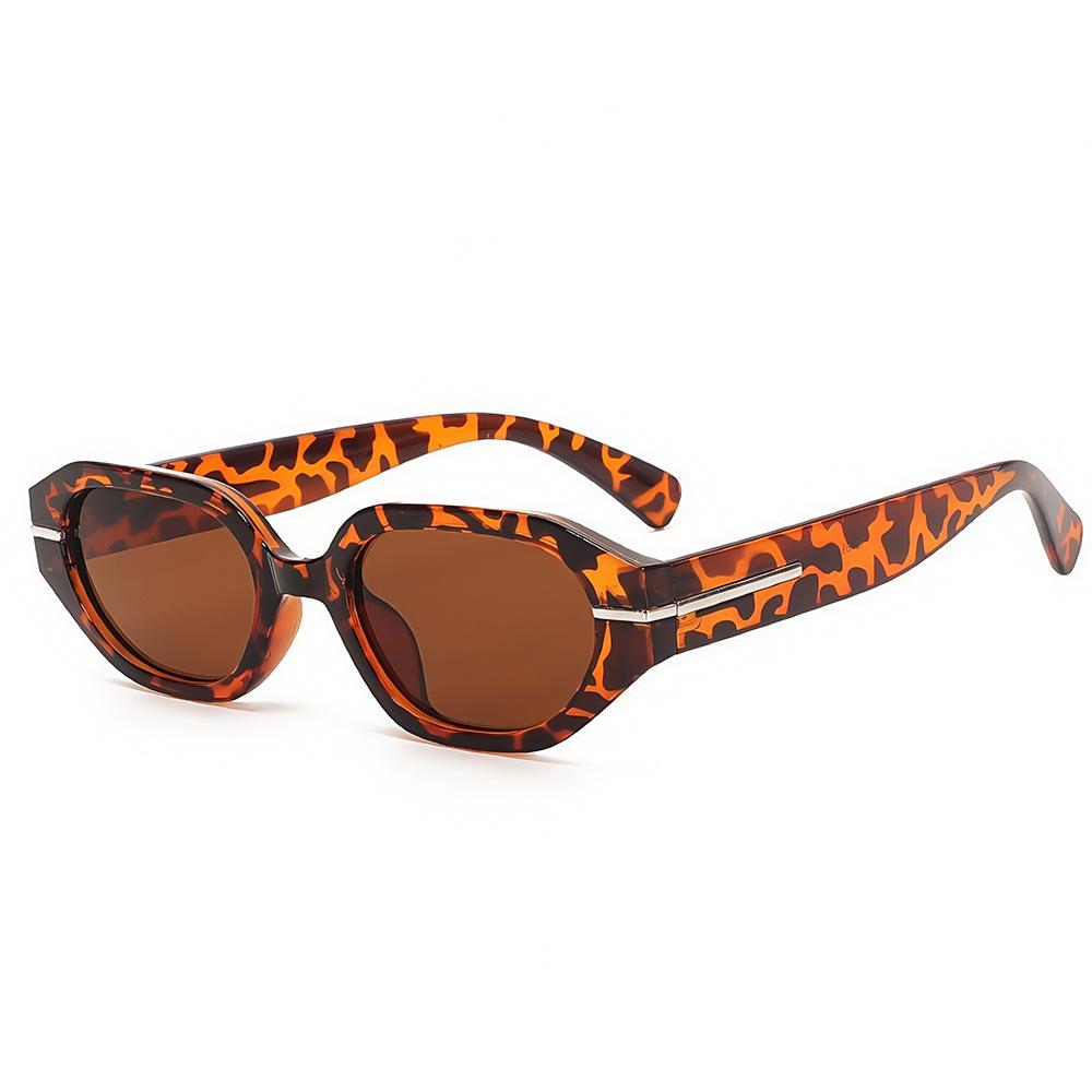 Fashion Retro Gradient Thick Frame Square Women Sunglasses  Luxury Leopard Print Unisex  Classic Outdoor Sun Glasses Uv400