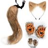Mănuși de pluș Cosplay – Gheară de urs și lăbuță de pisică, cu degete tăiate – Accesorii drăguțe de Halloween
