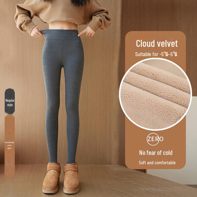 

Женские облегающие леггинсы из утолщенного хлопка с высокой талией 2024 года для осени и зимы Medium