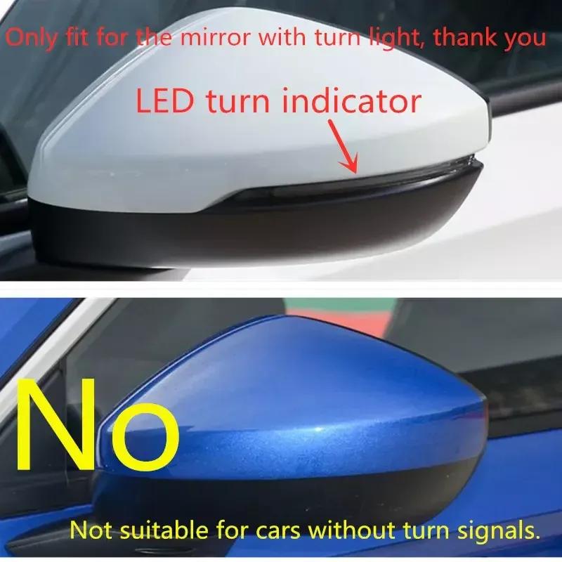 For Honda Civic 11th Gen   Carbon Black Car Sticker Rearview Side Mirror Rain Eyebrow Shield Cover Frame Protector ABS