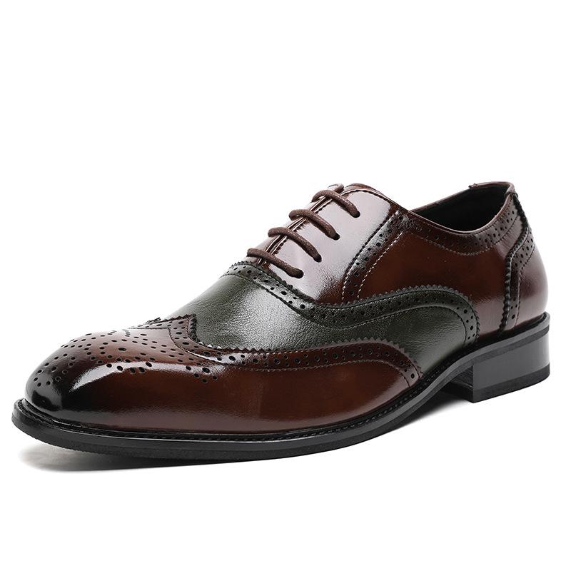 Men s Large Size Leather Lace-up Brogue Shoes - Formal & Casual Wear 47