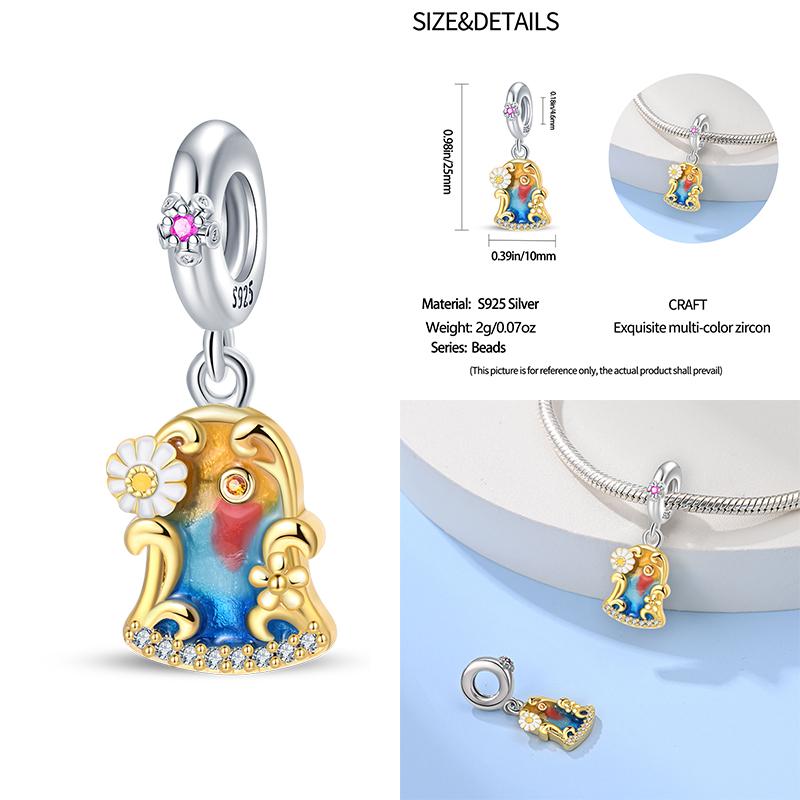 Copper Golden Charm Crown Family Tree Safety Chain Hollow Beads Fit Original Bracelets Women Jewelry Diy