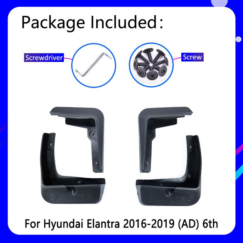 Mudguards Fit For Hyundai Elantra Avante AD 2016- 2017 2018 Car Accessories Mudflap Fender Auto Replacement Parts