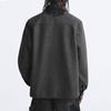 Zara Solid Color Pocket Detail Casual Long Sleeve Shirt Men shirts Gray 5070314-802