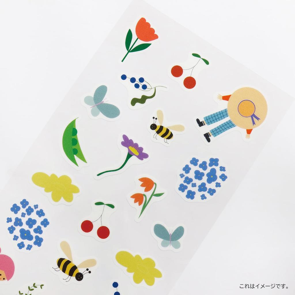 Kamiiso Sangyo Masking SAIEN Finland Heidi Lazy Garden Set of 9 x Made in 78002024 Stickers, (Garden, Autumn, Party, Day, Sweets, Letters), 6, Approx.