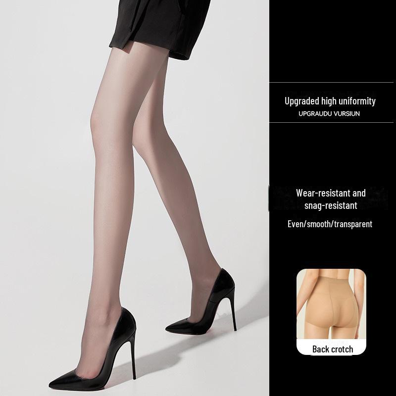 Ultra-Dünne Schwarze Seidenstrümpfe mit Ananas-Muster: Strapazierfähige, supertransparente, maschenfeste Damensocken für große Frauen