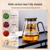 BVGMAV Magnetic Detachable Glass Tea Infuser Teapot