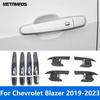 Side Door Handle Bowl Cover Trim For Chevrolet Blazer Carbon Fiber Protector Exterior Car Accessories