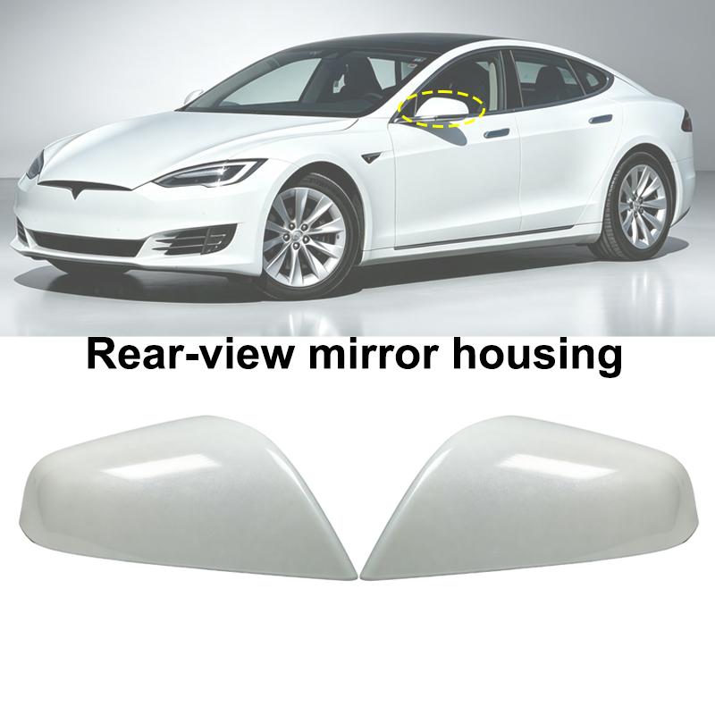 For Tesla Model S Side Rearview Mirror Cover Mirror Shell Cap 2012-2021 Replacement Car Mirror Housing Accessories