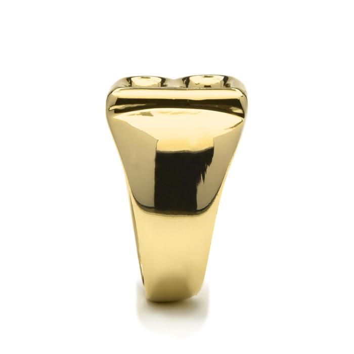 Ring - LUXENTER - Alphabet Letter B - 18k Yellow Gold - Adjustable Size - 20 Mm