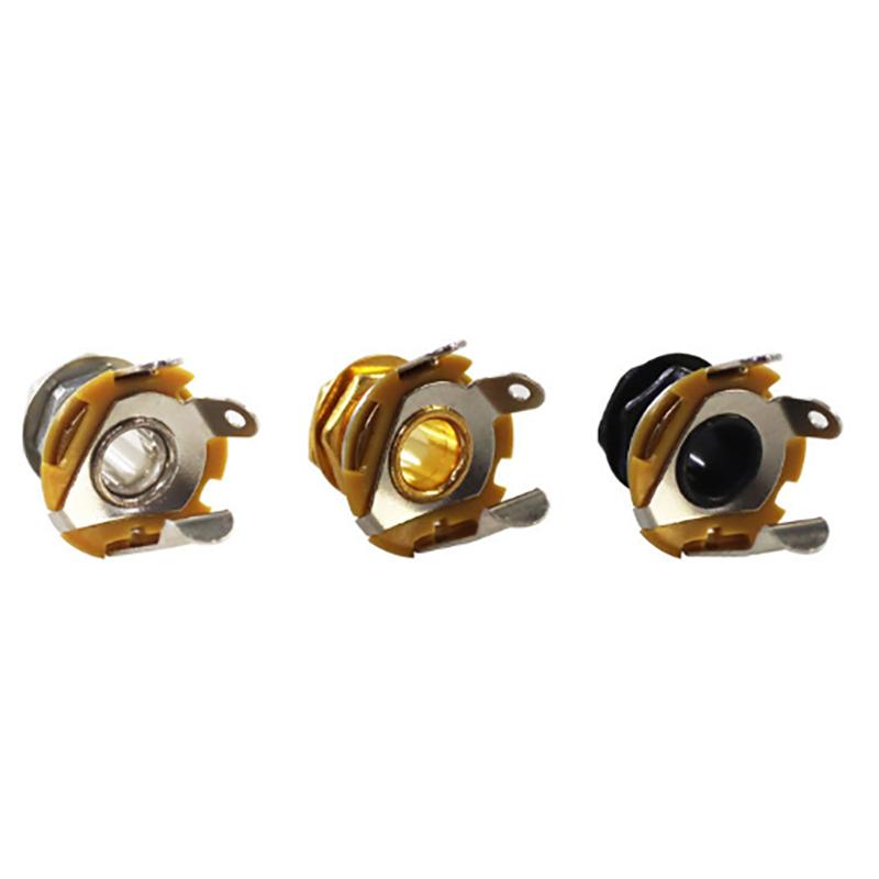 1Pcs Guitar Input Output Jack Socket 6.35Mm 1/4" Mono Phone Jack For Electric Guitar Bass Parts Replacement
