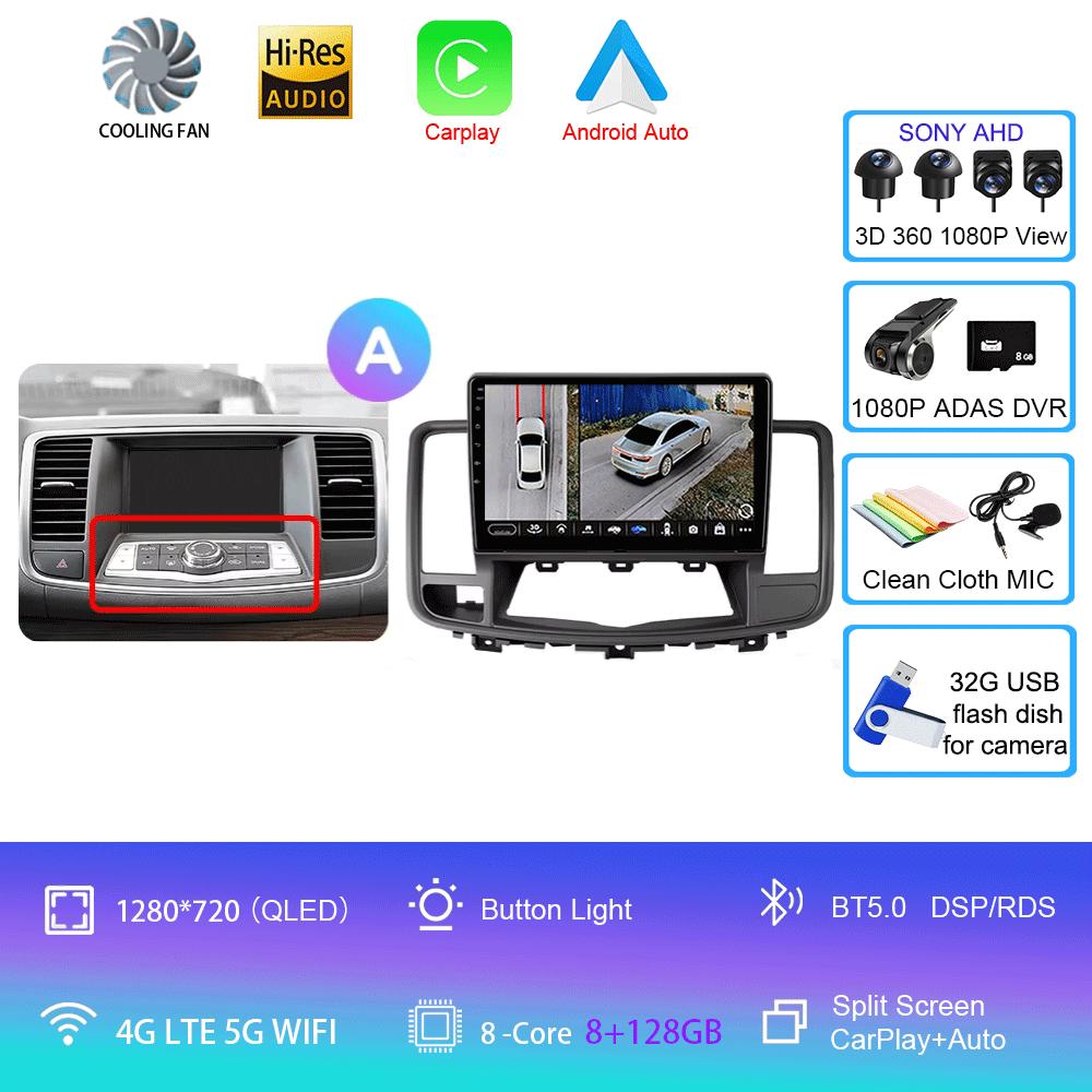 Android 14 Car Radio For Nissan Teana J32 2008 - 2013 Multimedia Video Player Navigation stereo GPS