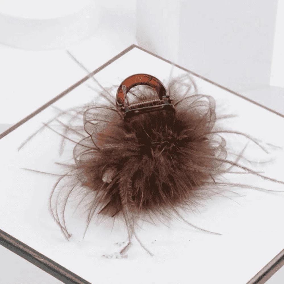 2023 Luksusowa spinka do włosów z piór dla kobiet - Cloud Bubble Design