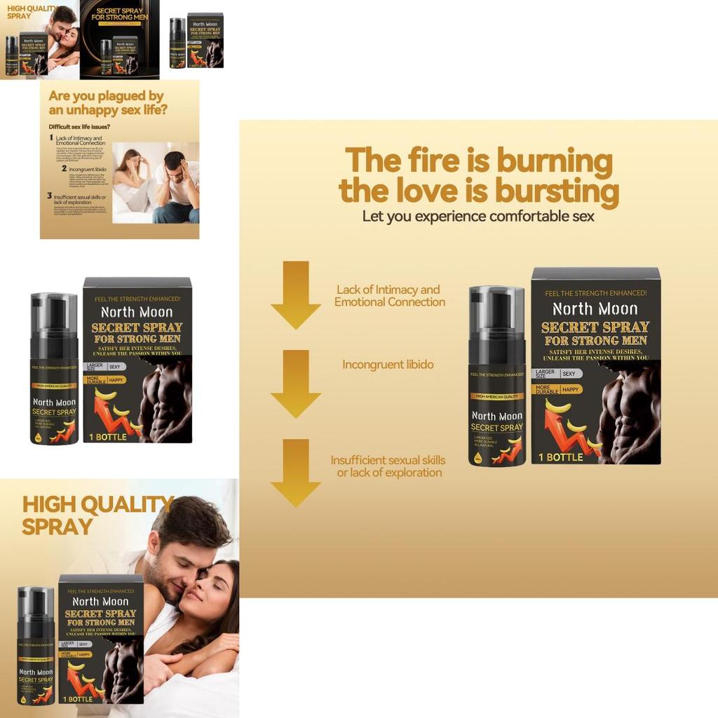 North Moon Gentle Care Spray For Men Ultimate Massage Body Spray For Vitality And Strength