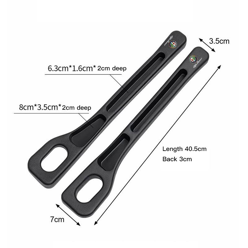 2Pcs Car Seat Gap Filler Side Seam Plug Leak-proof Strips For Alfa Romeo 147 MiTo Giulia 156 159 Stelvio 4C 8C Giulietta Volante